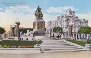 Havana, Cuba: Statue af Luz Caballero (foto) af European Photographer