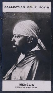 Menelick, kejser af Abessinien (1844) (s/h foto) af European Photographer