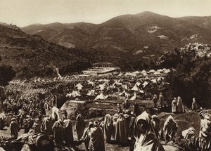 Moulay-Idris, Pilgrimslejr (s/h-billede) af European Photographer