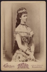Portræt, kejserinde Elizabeth af Østrig, kendt som Sisi (s/h foto) af European Photographer