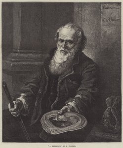 A Mendicant (gravering) af European School