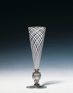 A faon de Venise latticinio fløjte, anden halvdel af 1500-tallet, Venedig eller de lave lande af European School