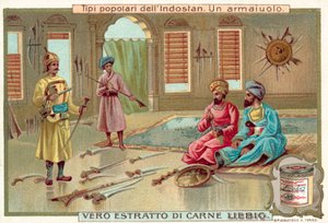 En våbensmed (chromolitho) af European School