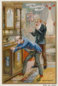 A man searching for a bottle of vintage brandy  af European School