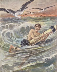 En skibbruden sømand (farvelitografi) af European School