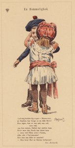 En hvisket hemmelighed (farvelitografi) af European School
