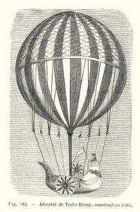 Aerostat af Testu-Brissy, bygget i 1785 (gravering) af European School
