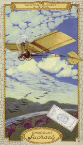 Alberto Santos-Dumont i St Cyr, Frankrig (chromolitho) af European School