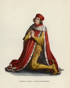 Albrecht III, Achilleus, kurfyrste af Brandenburg (farvestik) af European School