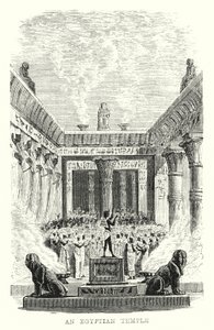 Et egyptisk tempel (gravering) af European School