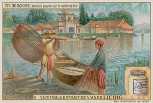Gammel Pagoda ved Parfume-floden i Vietnam af European School