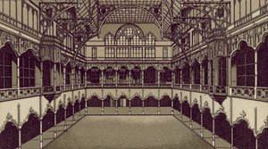 Anvers / Antwerpen: Børs (litografi) af European School