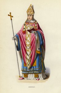Archeveque (farvet gravering) af European School