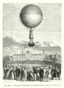 Bestigning af Blanchard til Champ-de-Mars, i Paris, 2. marts 1784 af European School
