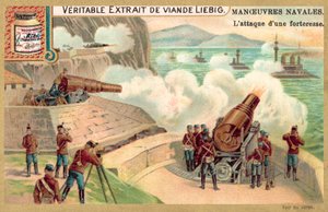 Angreb på en kystfæstning (chromolitho) af European School