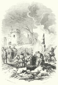 Baldwin V, greve af Hainaut, genopretter orden i sin fars lande (gravering) af European School