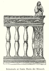 Balustrade ved Santa Maria dei Miracoli (gravering) af European School