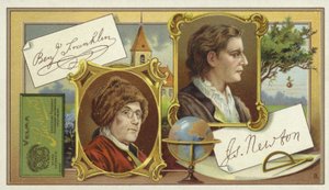 Benjamin Franklin og Isaac Newton af European School