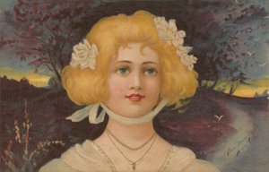 Blond med blå øjne af European School