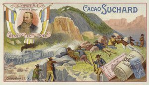 Boere angriber et britisk pansret tog, Chieveley, Sydafrika, Boer War, 15. oktober 1899 af European School