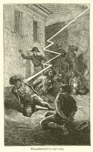 Brigand ramt af lynet (gravering) af European School