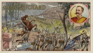 Den britiske general Sir William Penn Symons blev dødeligt såret i slaget ved Glencoe, Boer War, 20. oktober 1899 af European School