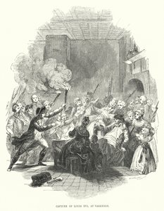 Tilfangetagelse af Ludvig XVI i Varennes (gravering) af European School