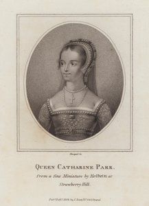 Catherine Parr, sjette kone til kong Henry VIII (gravering) af European School