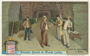 Champagne, Liebig-kort, begyndelsen af det 20. århundrede (chromo) af European School