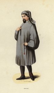 Chaucer (farvet gravering) af European School