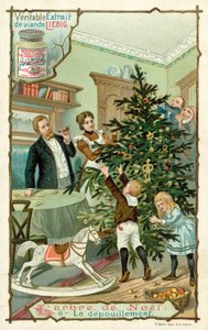 juletræ (chromolitho) af European School
