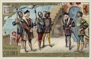 Christopher Columbus taken back to Spain as a prisoner, October 1500  af European School