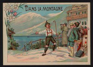 In The Mountain (farve litho) af European School