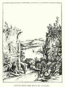 Donau fra ruinerne af Visegrad (gravering) af European School