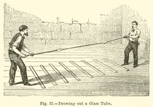 Tegning af et glasrør (gravering) af European School