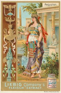 Egypten, Kleopatra, Liebig-kort, begyndelsen af det 20. århundrede (chromo) af European School