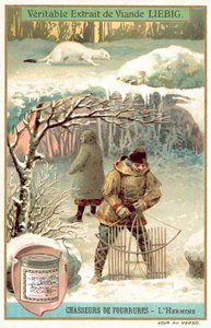 Hermelinfangere (chromolitho) af European School