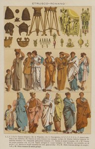 Etruskisk, romersk (farve litho) af European School