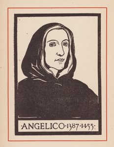 Fra Angelico, italiensk renæssancekunstner (litografi) af European School