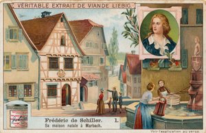 Friedrich Schiller, Liebig-kort, begyndelsen af det 20. århundrede (chromo) af European School