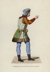 Hoffets herre Sigismund, Tysklands kejser (farvet gravering) af European School