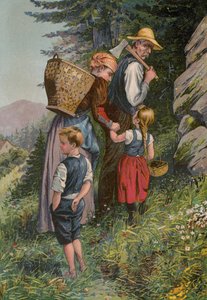 Grimms fortællinger: Hans og Grete (chromolitho) af European School