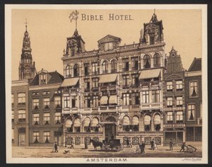 Hotel Trade Card (farvet gravering) af European School