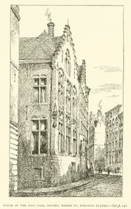 Fyrrekoglehuset, Brugge, hvor Sankt Ignatius opholdt sig (gravering) af European School