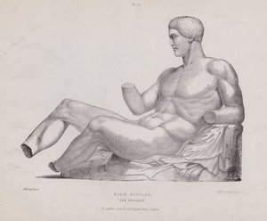 Illustration til The Anatomy of the External Forms of Man: Elgin Marbles, The Theseus (litho) af European School