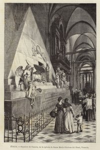Italien - Canovas grav, i kirken Santa Maria Gloriosa dei Frari, Venedig