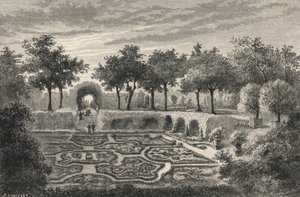 Broderede haver i Tuilerierne under Henri IV (gravering) af European School