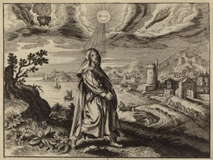 Jeremias beklager Jerusalems ruin (gravering) af European School