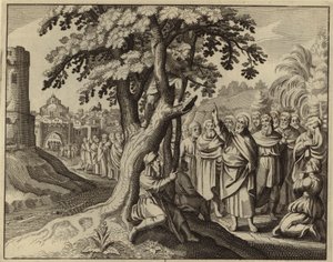Jesus Kristus og skatteopkræveren Zakæus (gravering) af European School