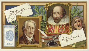 Johann Wolfgang von Goethe og William Shakespeare af European School